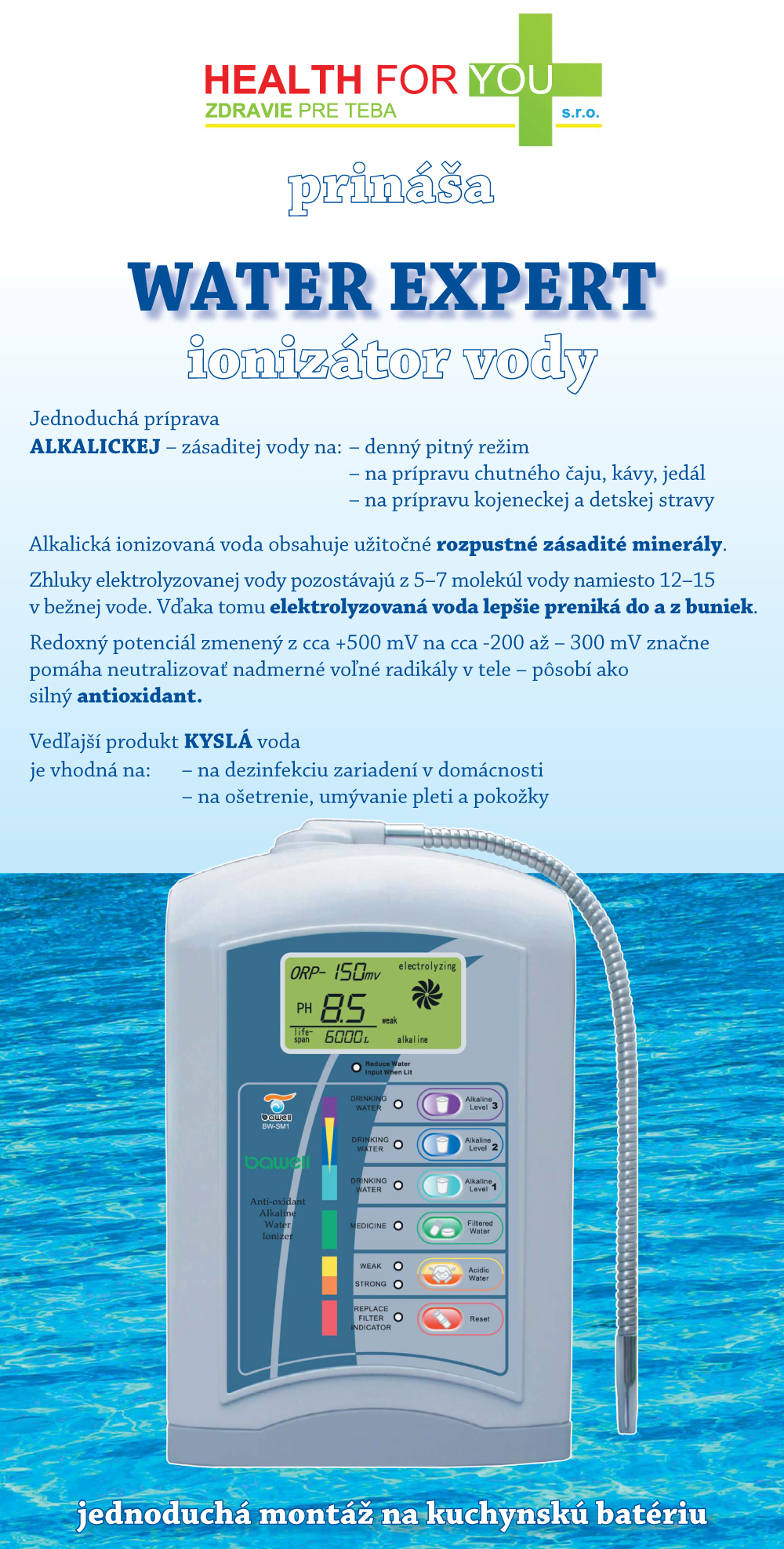 Water EXPERT - ionizátor vody